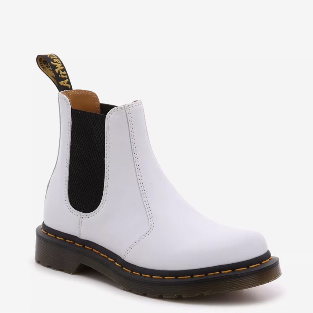 Dr. Martens White and Black Ankle Boots